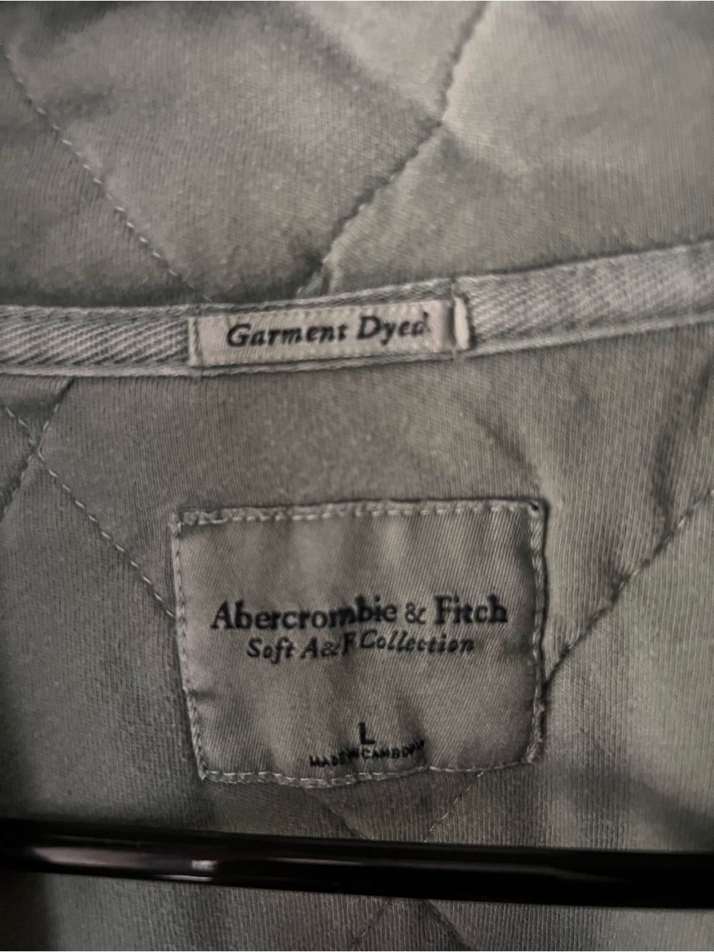 Abercrombie and fitch Quilted Half-Zip Pullover Jacket - Light Sage - Picture 4 of 6